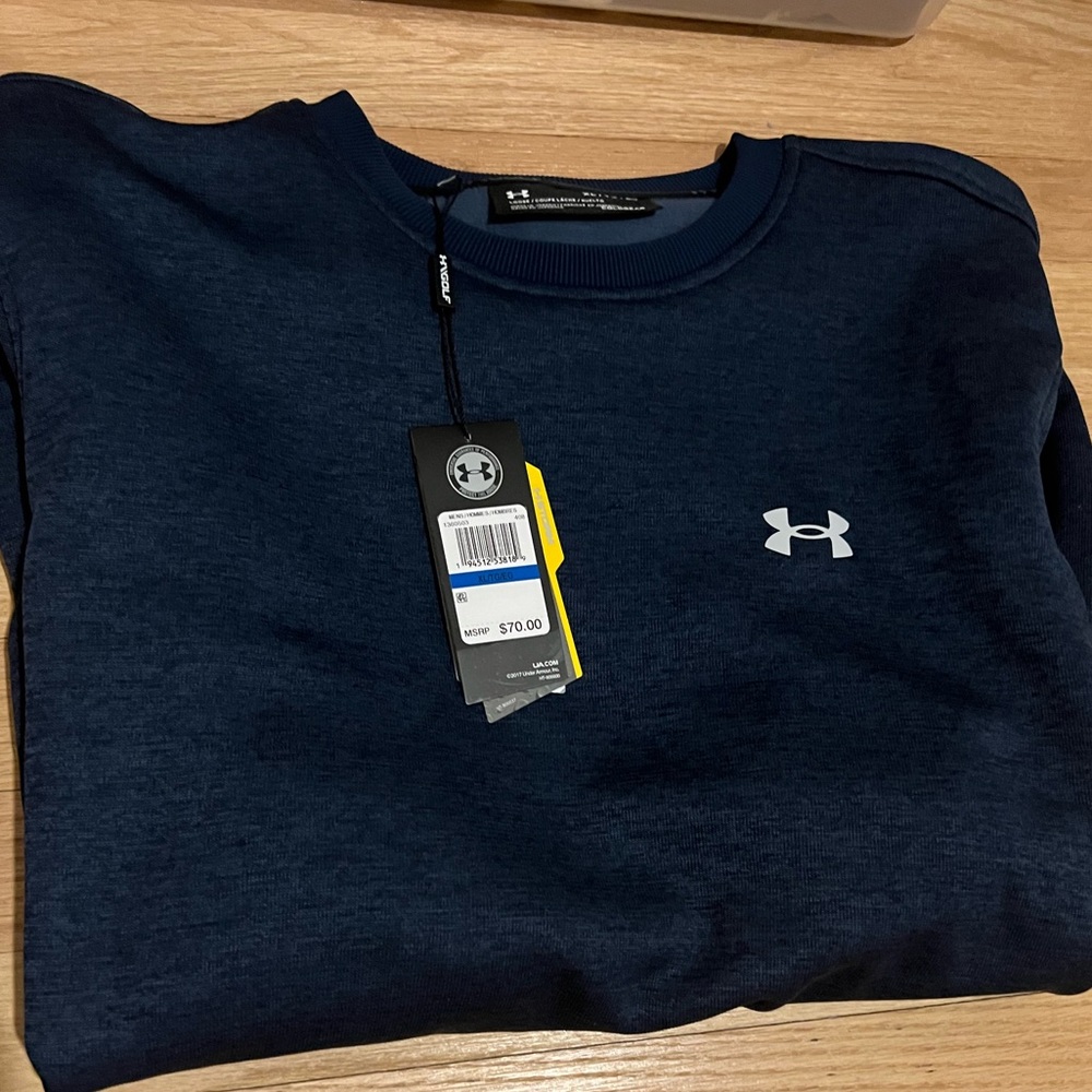 NEW WITH TAGS UNDER ARMOUR MENS BLUE SWEATSHIRT SIZE XL